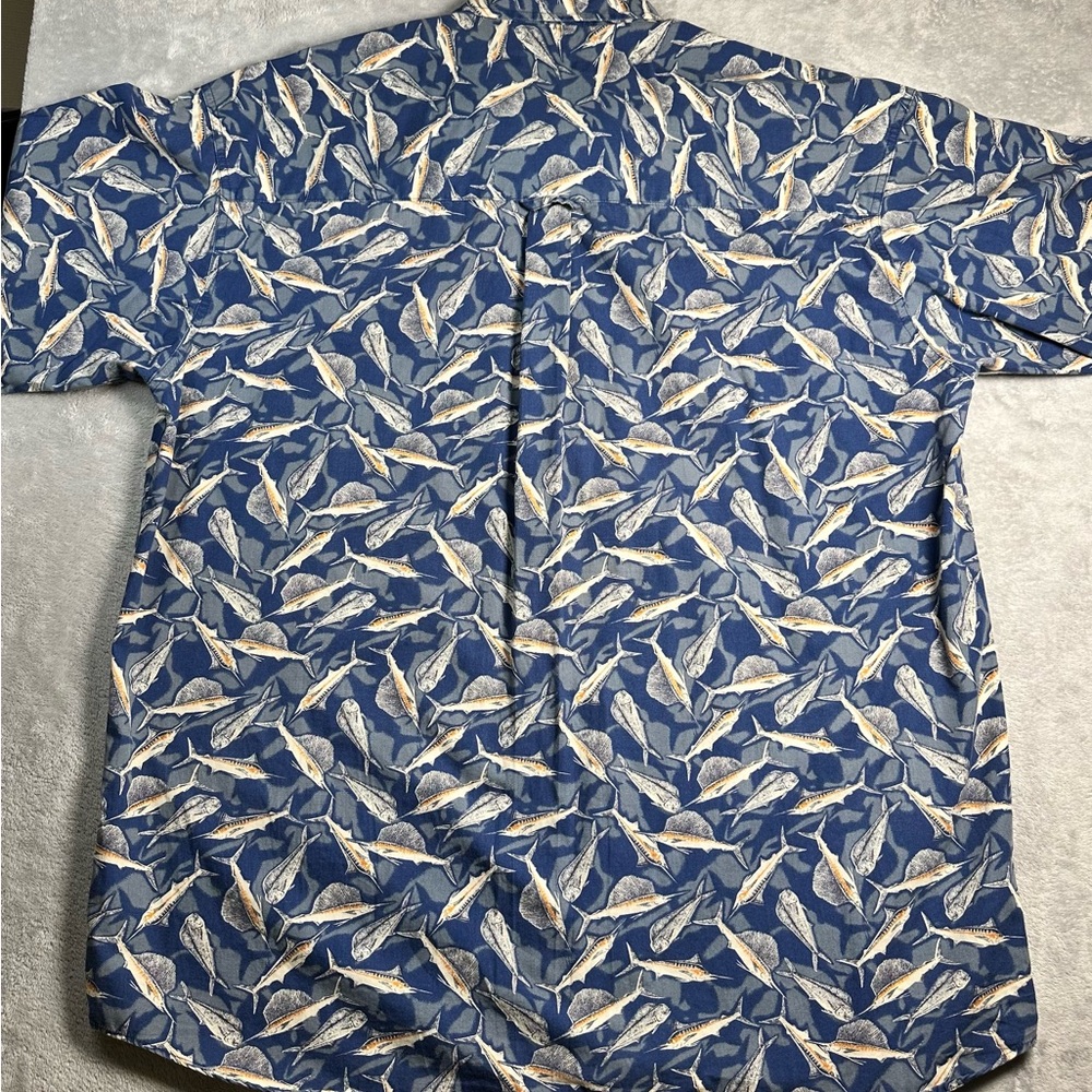 Vintage Columbia Button Down Shirt
Men’s Size XL – Fish Print – Short Sleeve - Picture 2 of 9